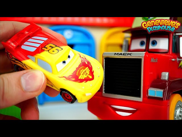 Best Toy Car Learning Video for Kids Disney Cars Color Changing Lightning McQueen & Monster Trucks