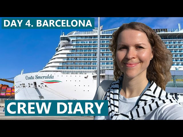 Cruise Ship worker's DIARY | Ep.2 - Port of Barcelona. Gelateria and Crew Bar.