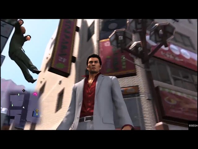 kiryu hits a man so hard he ascends to heaven instantly