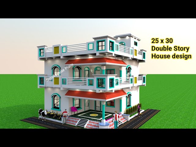 25 x 30 Double Story House Plan | New House Design Under 750 sqft | 15 Lakh me ghar ka naksha