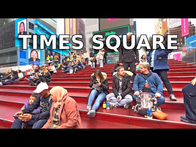 NEW YORK CITY! Walking Tour of Times Square, Manhattan (4K 60fps)