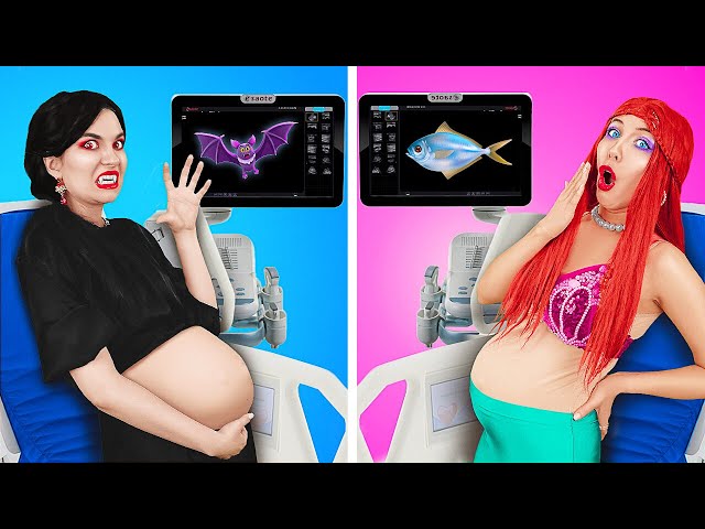 Vampire Pregnant vs Mermaid Pregnant! Funny Pregnancy Cool Hacks From TikTok