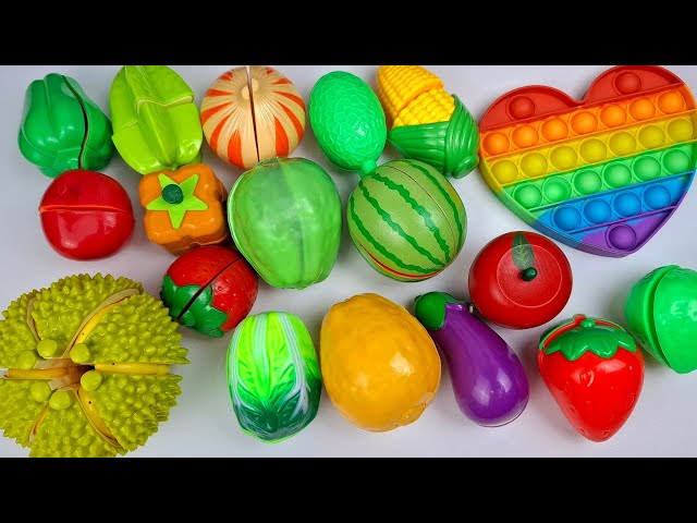 Satisfying Video | Cutting LEMONS APPLE, Fruits and Vegetables | Wooden & Plastic ASMR Squishy