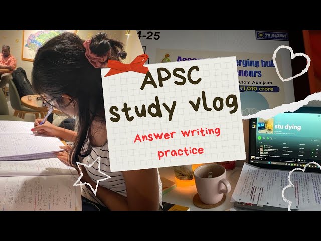 How to start answer writing? APSC preparation | Study vlog | Study bae