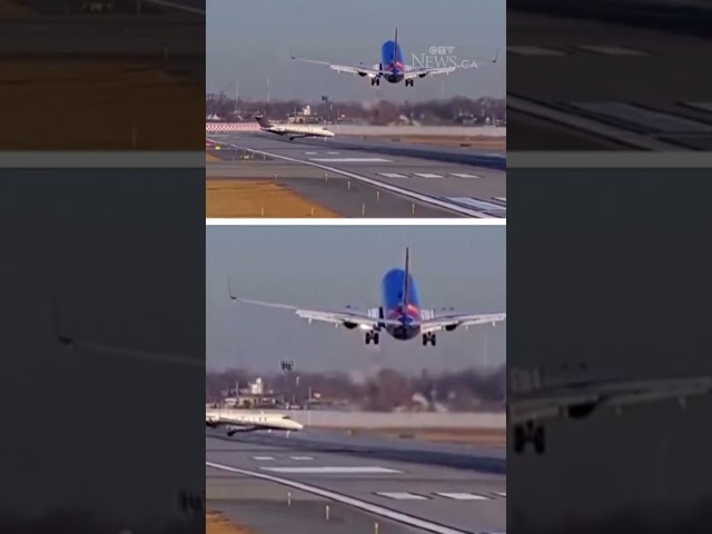 Southwest plane narrowly avoids collision