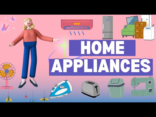 Household Appliances Names with Pictures | Home Appliances Vocabulary | Household Equipments