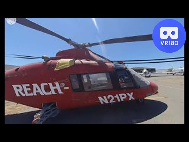 Agusta 109 Helicopter VR180 Walk Around Pacific Coast Air Museum