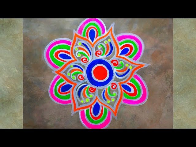 simple and easy kolam designs// very easy rangoli designs with freehand