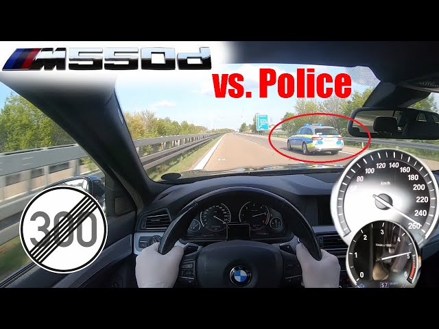 BMW M550d F10 N57 TOP SPEED ON NO LIMIT AUTOBAHN GERMANY