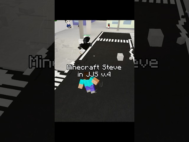 Minecraft Steve in Jujutsu Shenanigans 4 #roblox #jjk #jujutsukaisen #memes #shorts #anime