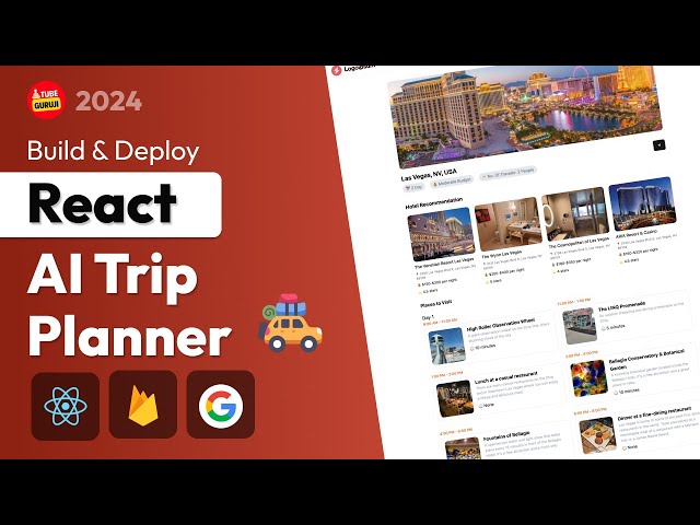 🚀 Full-Stack AI Trip Planner: React, Gemini AI, Firebase & TailwindCSS