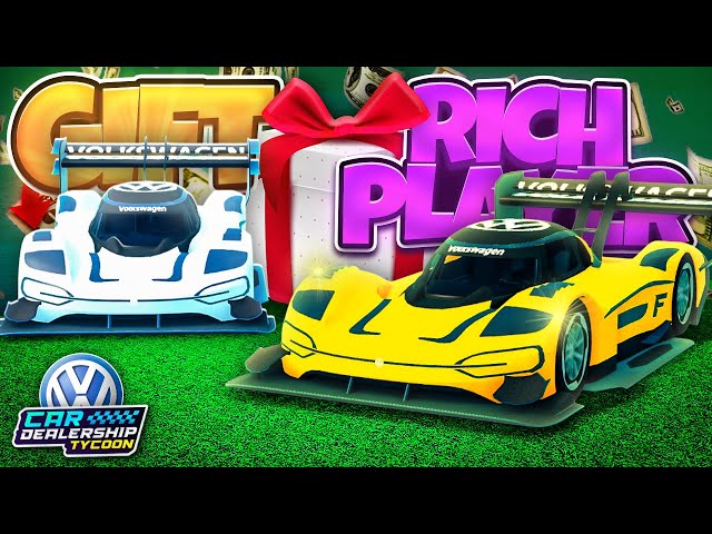 RICH PLAYER Gifts Me COLLECTORS Volkswagen Electric R In Car Dealership Tycoon!