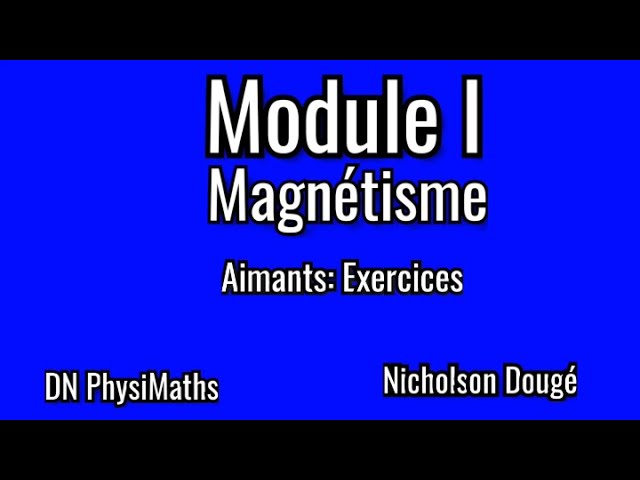 Les Aimants: Exercices | DN PhysiMaths