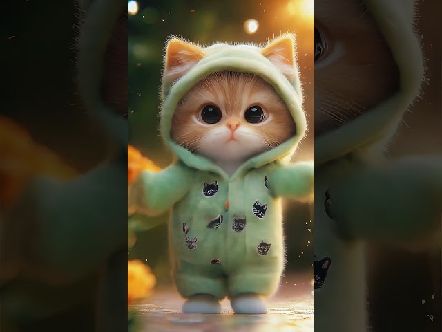 Cute Baby Cat Dancing 🥰 #cute #cat #midjourney #funny #baby