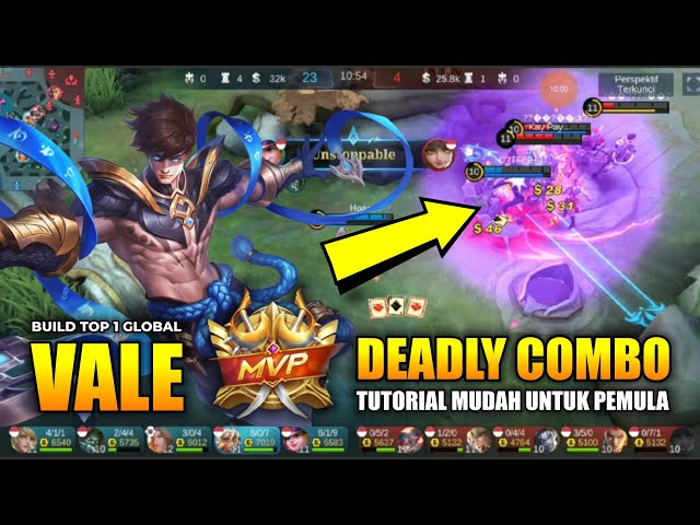 BUILD VALE TERSAKIT 2022 | PENJELASAN PASIF & COMBO SKILL  | TOP GLOBAL 1 VALE  | MOBILE LEGENDS