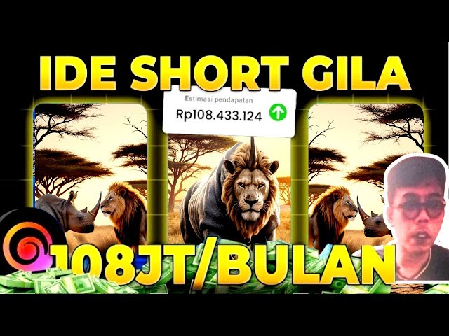 Cara Buat SHORT Gampang Viral,.Gabungkan Singa dan badak #AI #shortvideo