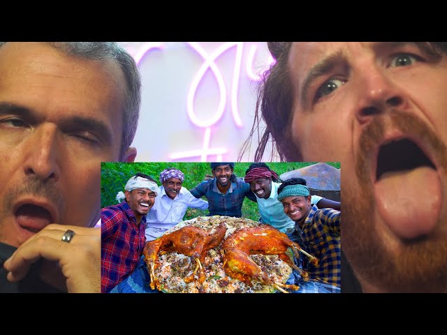 ARABIAN MUTTON BIRYANI with 2 FULL GOAT | Mutton Biryani Recipe | Village Cooking REACTION!!!