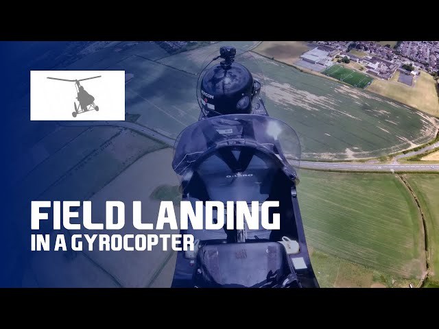 Gyrocopter Field Landing 4K