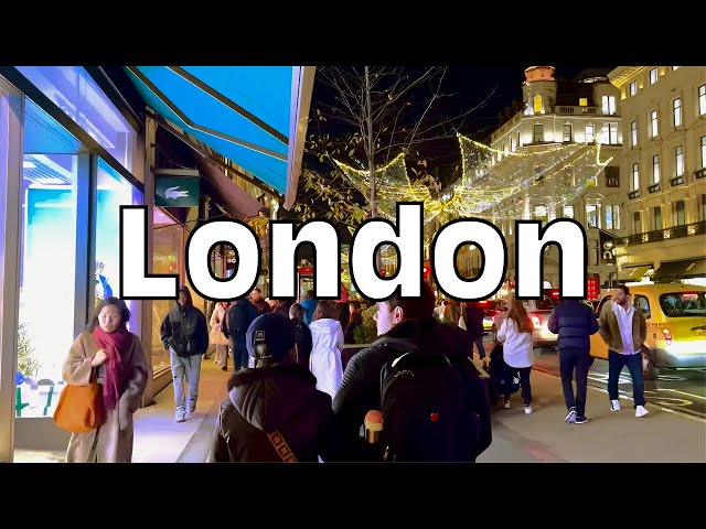 "Christmas in London: A Magical Night Walk Through the Festive Streets! 🎄🌟