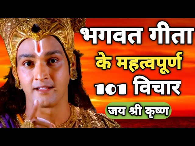 भगवत गीता के महत्वपूर्ण 101 विचार | Bhagwat Geeta Saar In 65 Minutes | Krishna Motivational Speech