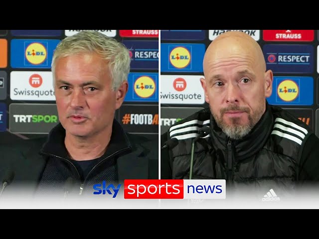 Jose Mourinho and Erik ten Hag react to Fenerbahce 1-1 Manchester United