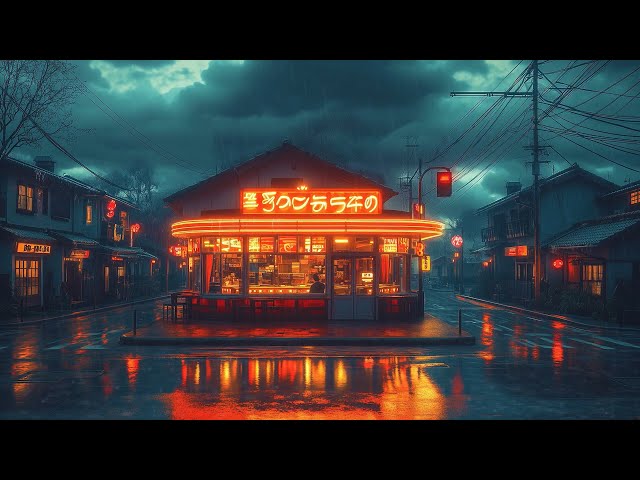 Experience Productive Rainy Nights with 1980s & 90s Lofi Hip Hop Beats | Lofi Retro Vibes | Japan