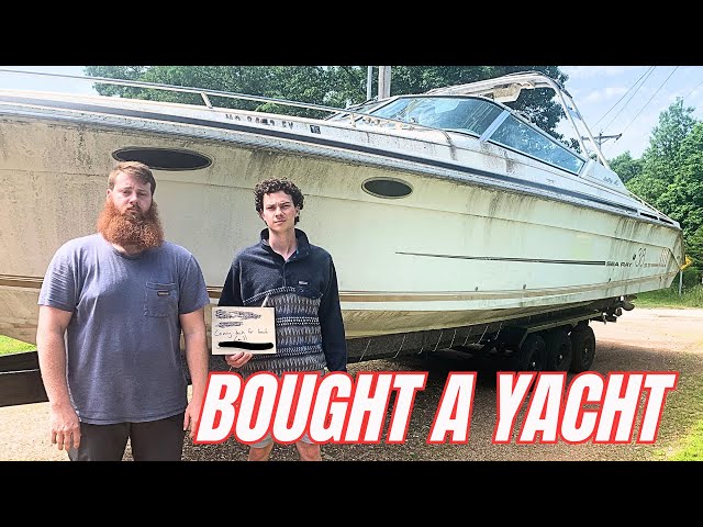 $15,000 YACHT RESTORATION | 25 Year Old Iowa Men Buy A Yacht - 1992 SEA RAY 380 SUN SPORT