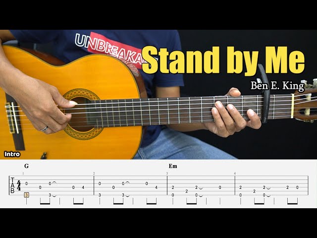 Stand By Me - Ben E. King - Fingerstyle Guitar Tutorial + TAB & Lyrics