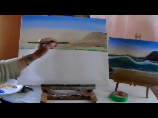 Easy Hills and Mountains with Acrylic Paint for beginners