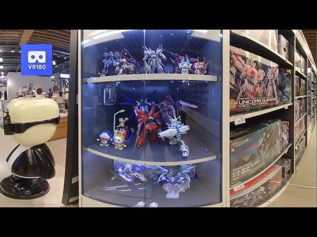 3D 180VR 4K Gundam Starwars Onepiece and All kind of Robots are Here in Plamodel Toy World.