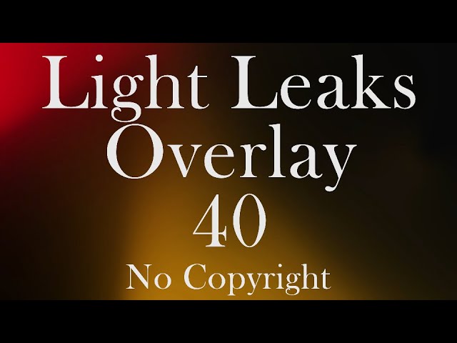 Cinematic Light Leak Overlays | Light Leaks | Full HD | 1920 X 1080 | Stock Video  | LL40