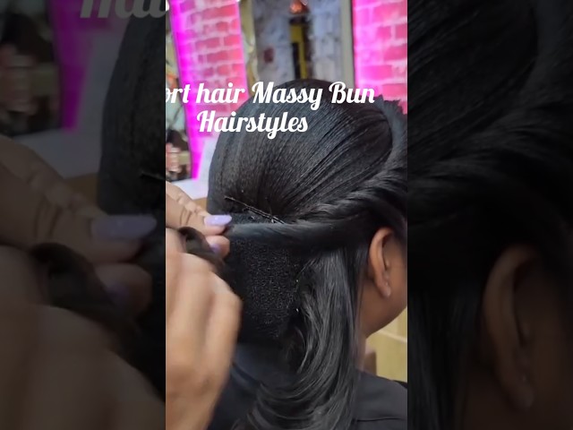 Hairstyles girls Simple AndEasy MessyBun #shorts#hairstyle #beautifulbunhairstyle#hair#hairtutorial