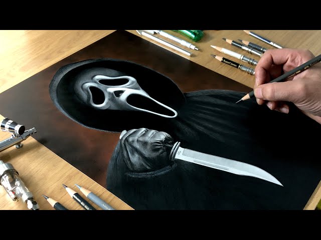 Drawing Ghostface - Time-lapse | Artology