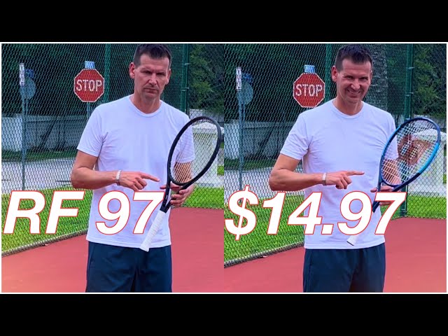 Most Expensive vs Cheapest TENNIS RACQUET TEST | Wilson RF 97 vs $14.97 Walmart Racket