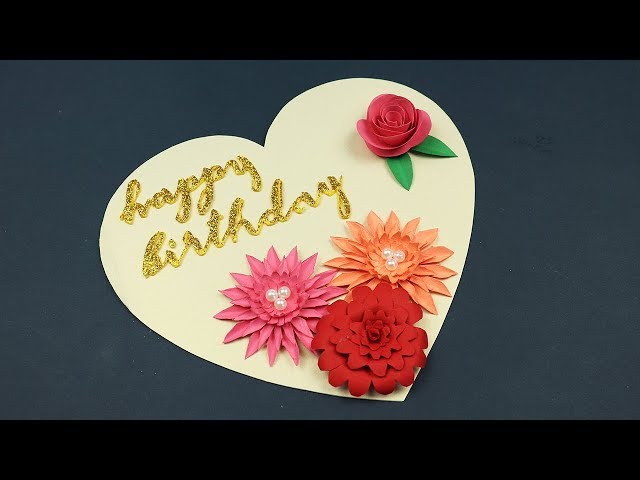 DIY Heart Shaped Birthday Card