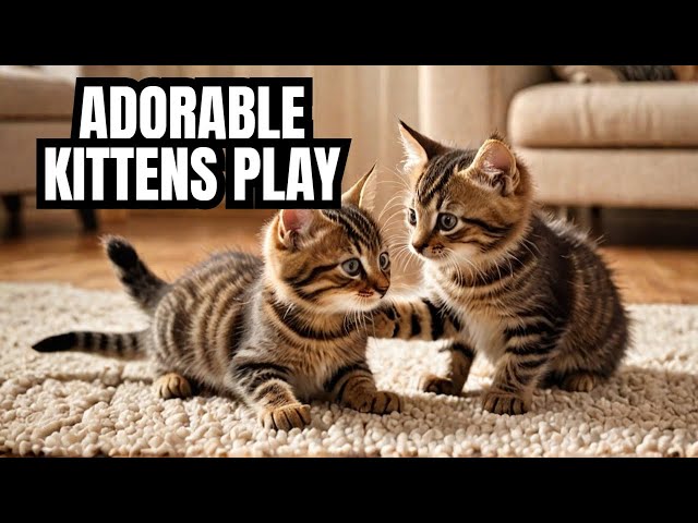 Adorable Brown Tabby Kittens Show Off Playful Antics