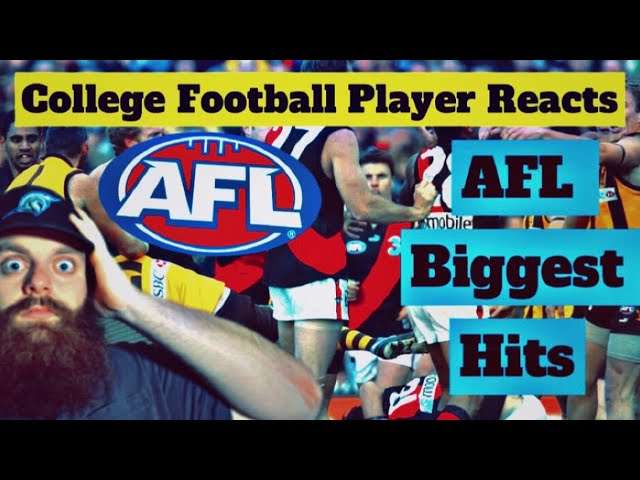 College Football Player REACTS to the AFL's BIGGEST HITS [Australian Football League]