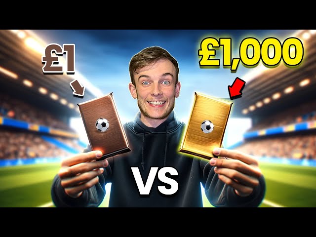 £1 Vs £1,000 Pack of Football Cards!