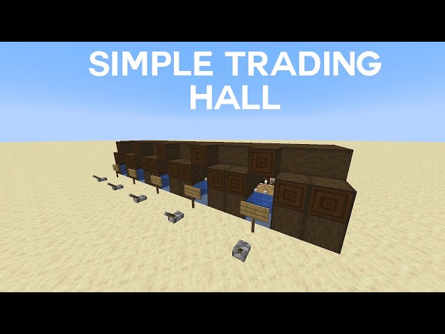 Simple Villager Trading Hall with automatic zombification for Minecraft 1.18+