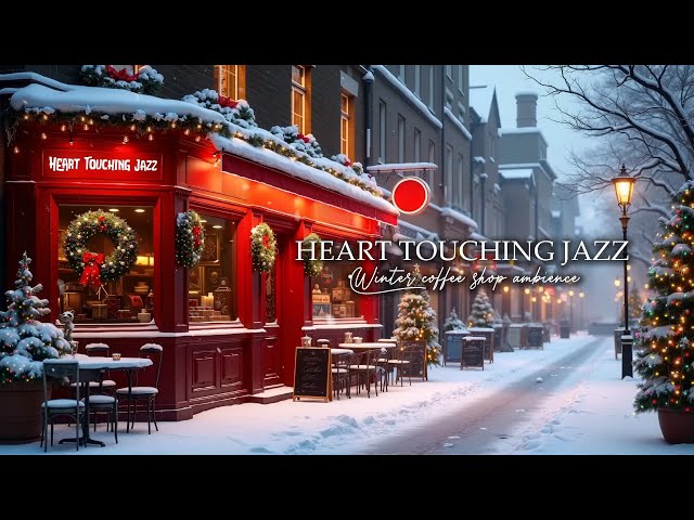 Snowy Coffee Shop Ambience ❄️ Winter Morning with Smooth Jazz and Jazz Relaxing Music to Study, Work