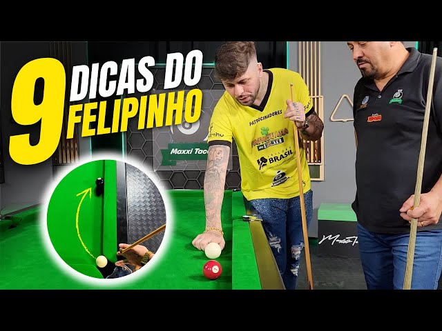 9 dicas do Felipinho o Rei da Puxadinha pra melhorar seu jogo 🔥🎱