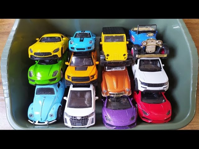 Box Full of Model Cars /Ferrari Car, Lamborghini Car, Jeep Car, BMW Car, Tesla Car, Bugatti Car,Audi