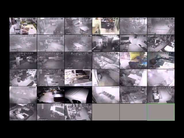 Witson CMS CCTV live 6 remote sites 33 cameras total - Night Mode