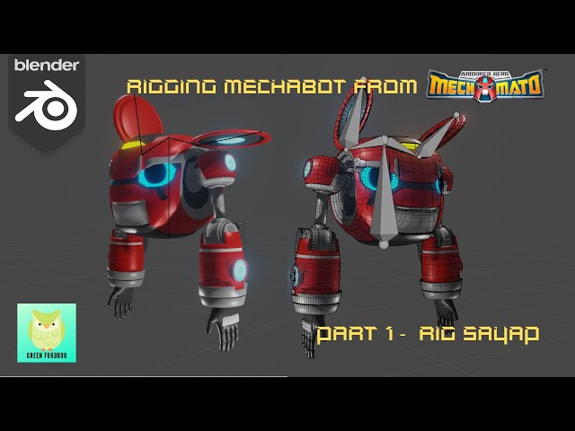 Rigging MechaBot part 1 - Rig Sayap [Blender 2.92 Non Timelapse]