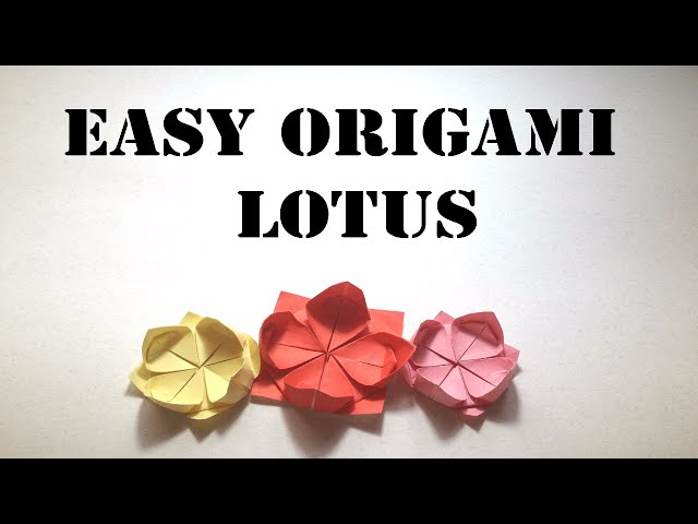 Easy Origami Lotus Flower - Origami Tutorials for Beginners - DIY Origami Flower | Craft Haven