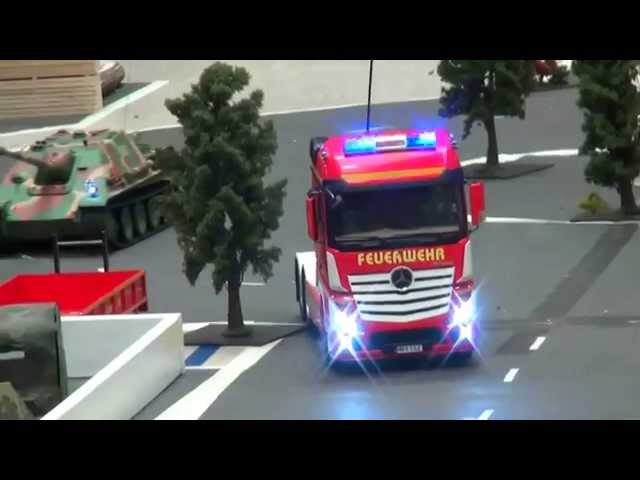 RC FIRE TRUCK, RC FIRE ENGINE HEAVY FIRE TRUCK RC MODEL IN ACTION wien