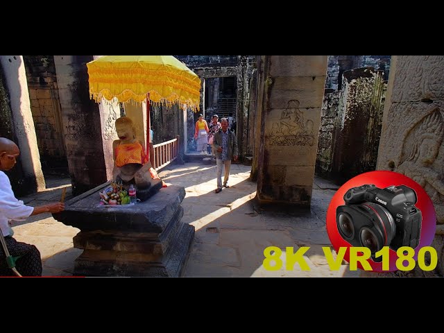 ANCIENT CARVINGS in and around BAYON TEMPLE in Angkor 8K 4K VR180 3D (Travel Videos ASMR Music)