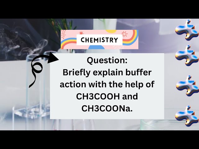 Briefly explain buffer action with the help of acetic acid and sodium acetate. #chemistry