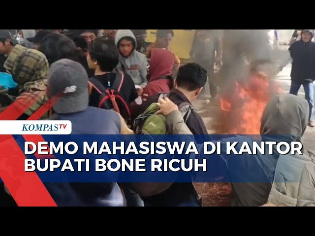 Demo Mahasiswa di Bone Ricuh, Protes Anggaran Defisit tapi Pejabat Kunjungan ke Luar Daerah