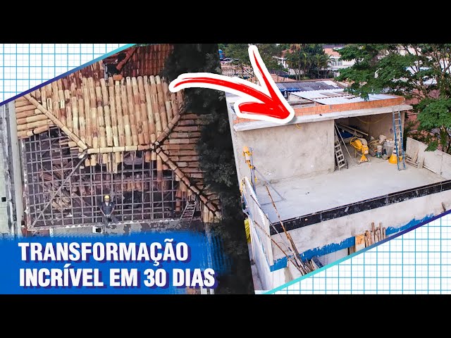 DO TELHADO A LAJE GOURMET EM 30 DIAS - TIMELAPSE - CASA DE ISOPOR